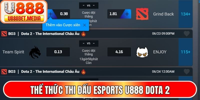 Thể thức thi đấu Esports U888 Dota 2